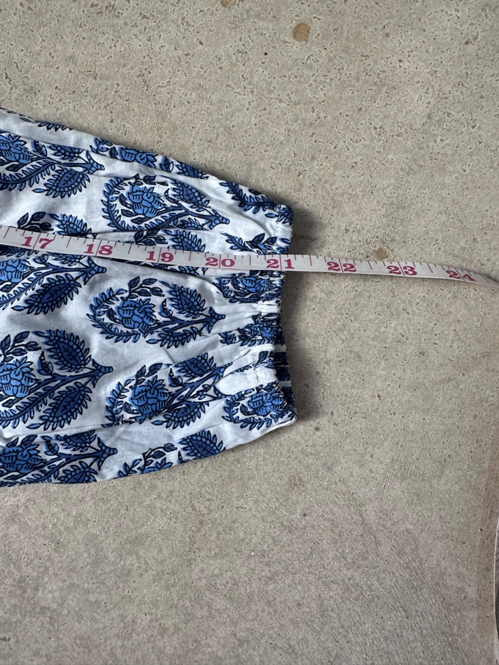 J.Crew V-Neck Mini Dress XXS Blue White Bouquet Block Print Cotton Smocked - Picture 11 of 11